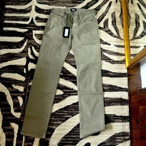 Paige brand new dark gray/olive green chinos, vintage smoked ash size 28